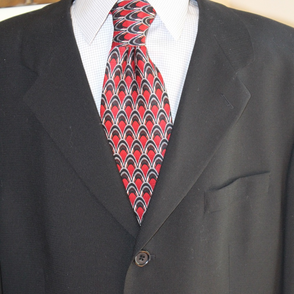 M Lang, black suit jacket